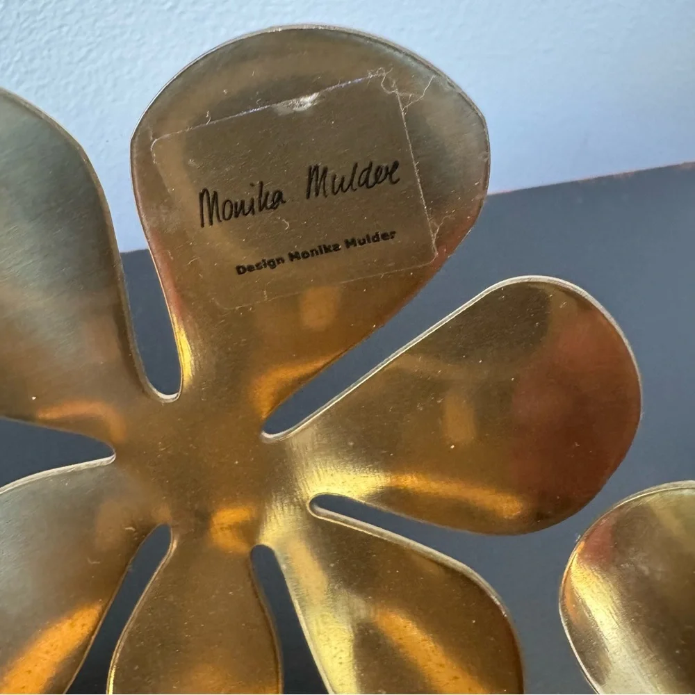 Ikea Stockholm Brass Gold Tone Metal Flower Bowl by Monika Mulder 8